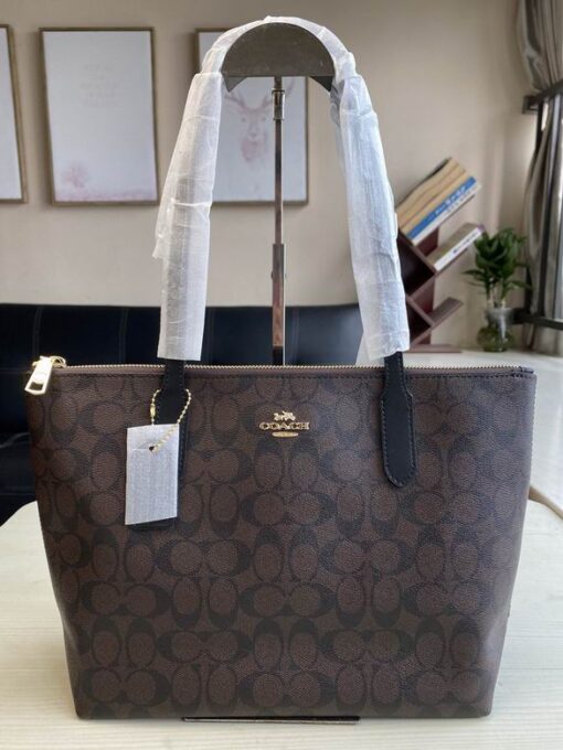 Coach City Tote Bag Dark Brown