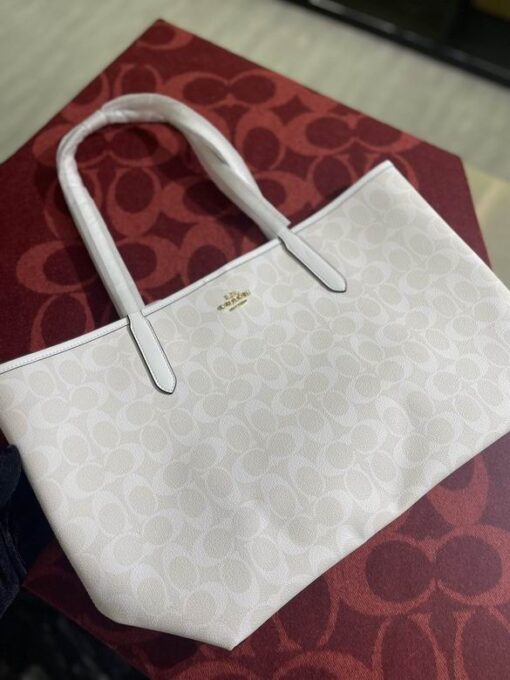 Coach City Tote Bag in White - Image 2