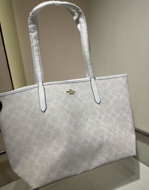 Coach City Tote Bag in White