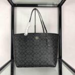 Coach City Tote In Signature Canvas Bag Black