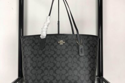 Coach City Tote In Signature Canvas Bag Black