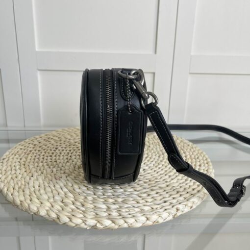 Coach Quilted Denim Heart Crossbody Bag Glaze Black - Image 3