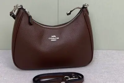 Coach Teri Hobo Shoulder Bag Dark Brown