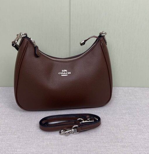 Coach Teri Hobo Shoulder Bag Dark Brown
