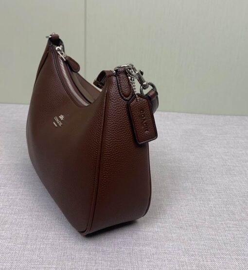 Coach Teri Hobo Shoulder Bag Dark Brown - Image 3