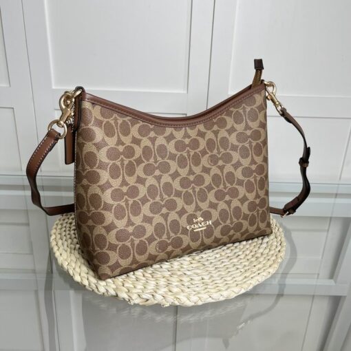 Coach Laurel Shoulder Bag in Signature Canvas Lite Brown