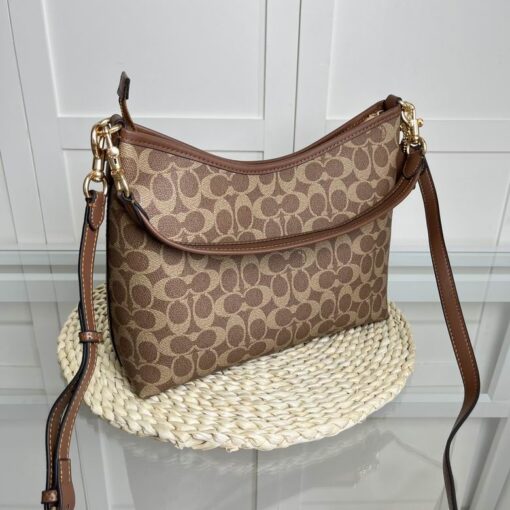 Coach Laurel Shoulder Bag in Signature Canvas Lite Brown - Image 2