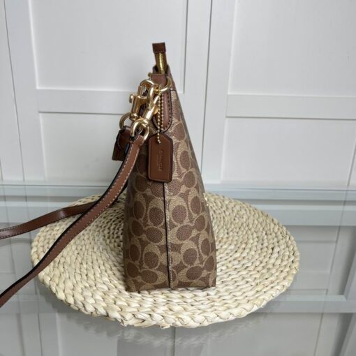 Coach Laurel Shoulder Bag in Signature Canvas Lite Brown - Image 3