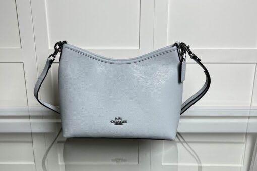 Coach Laurel Shoulder Bag in Signature Canvas Lite Blue