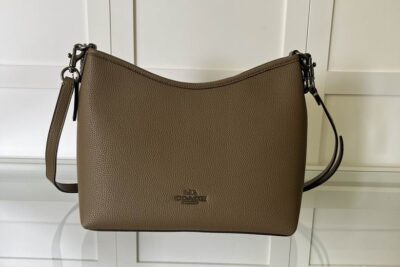 Coach Laurel Shoulder Bag in Signature Canvas Dark Brown