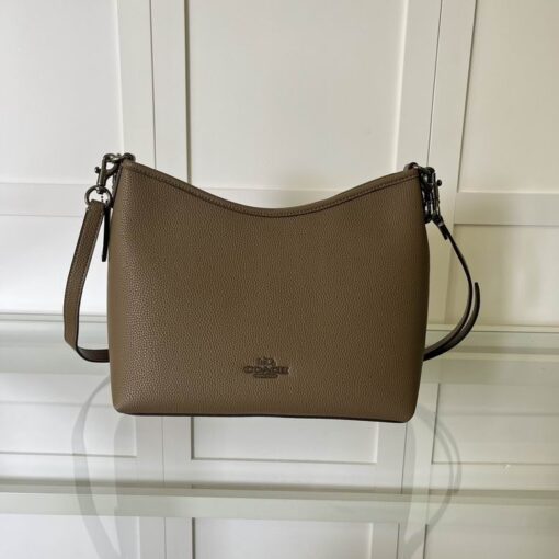 Coach Laurel Shoulder Bag in Signature Canvas Dark Brown