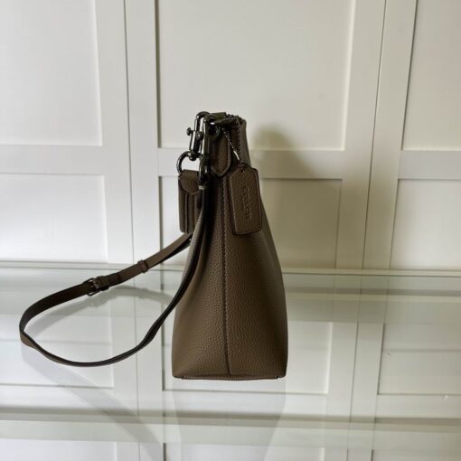 Coach Laurel Shoulder Bag in Signature Canvas Dark Brown - Image 3