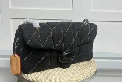 Coach Quilted Tabby Shoulder Bag Black