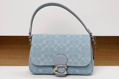 Coach Soft Tabby Denim Shoulder Bag Paste