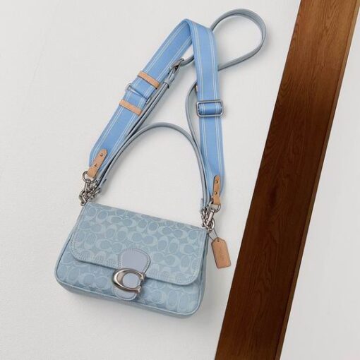 Coach Soft Tabby Denim Shoulder Bag Paste - Image 2