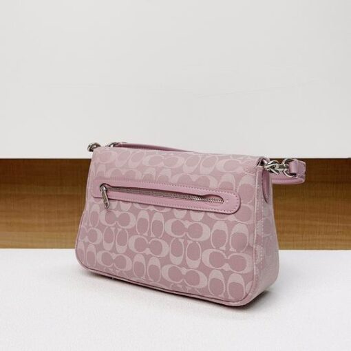 Coach Soft Tabby Denim Shoulder Bag Pink - Image 2