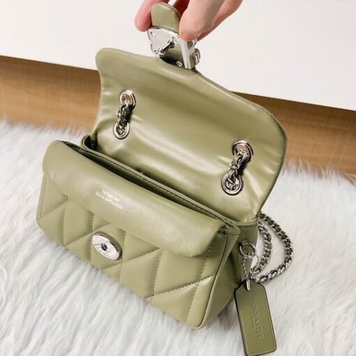Coach Tabby Shoulder Bag With Quilting Olive Green - Image 3
