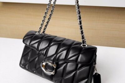 Coach Quilted Tabby Shoulder Bag Black