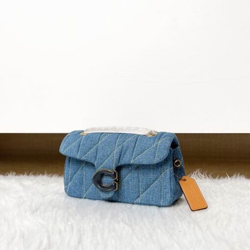 Coach Quilted Tabby Shoulder Bag Blue - Image 2