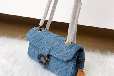 Coach Quilted Tabby Shoulder Bag Blue