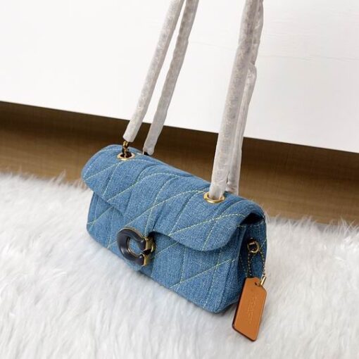Coach Quilted Tabby Shoulder Bag Blue