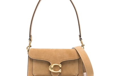 Coach logo-plaque shoulder bag caramel brown