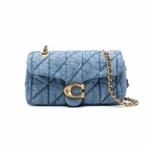 Coach Tabby 26 denim shoulder bag indigo blue