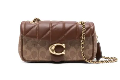 Coach quilted Tabby shoulder bag cognac brown