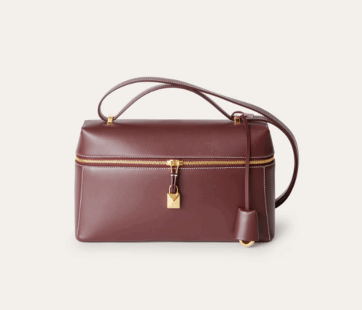 Loro Piana Extra Bag L27  Smooth Calfskin Azuki Beans