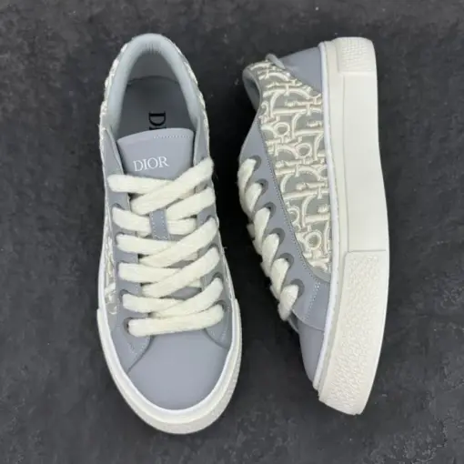 Dior B33 Sneaker Gray Smooth Calfskin - Image 3