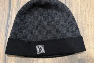 LV Beanie Damier Pattern Black