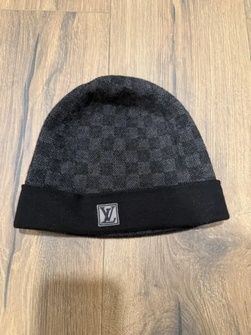 LV Beanie Damier Pattern Black
