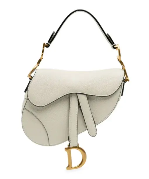 Dior Mini Grained Calfskin Saddle Bag Satchel