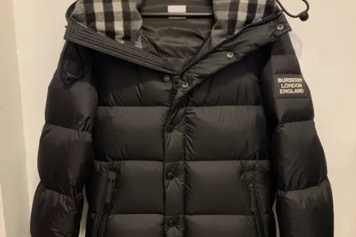 Burberry Jacket Black And Grey White