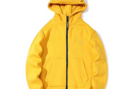 C.P. Company Goggles-Detail Zip-Up Hoodie Yellow