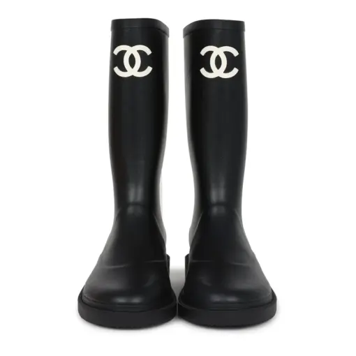 Chanel Wellington Boots Black