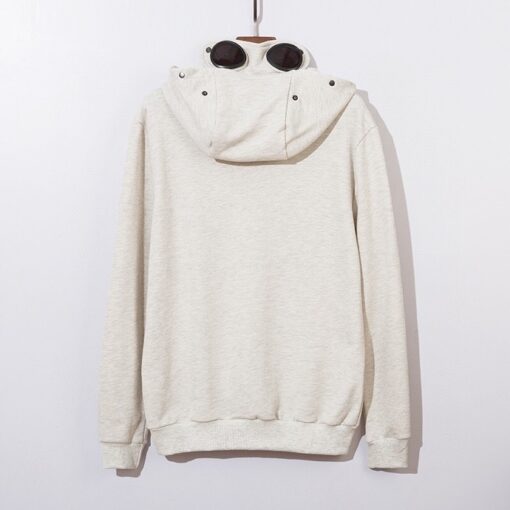 C.P. Company Goggles Zip-Up Hoodie Ivory - Image 2