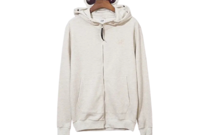 C.P. Company Goggles Zip-Up Hoodie Ivory