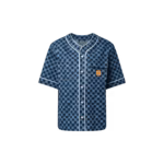LV Damier Denim Baseball Shirt Blue