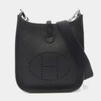 Hermes Black Taurillon Clemence Evelyne Black