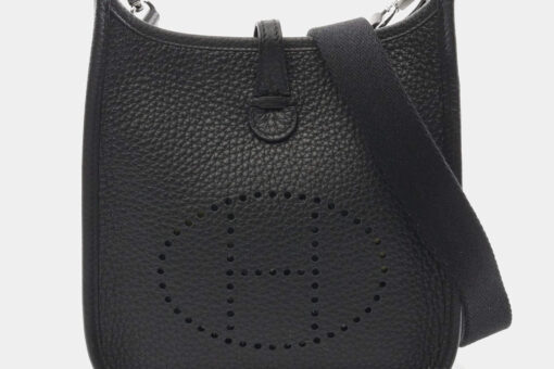 Hermes Black Taurillon Clemence Evelyne Black