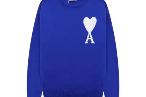 Ami Paris Ami de Coeur Crewneck Sweater Blue