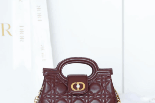 Dior Jolie Top Handle Mini Bag Red