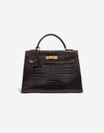 Hermès Mini Kelly 20 Sellier Handbag Crocodile Black