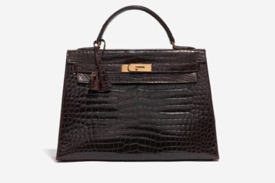 Hermès Mini Kelly 20 Sellier Handbag Crocodile Black