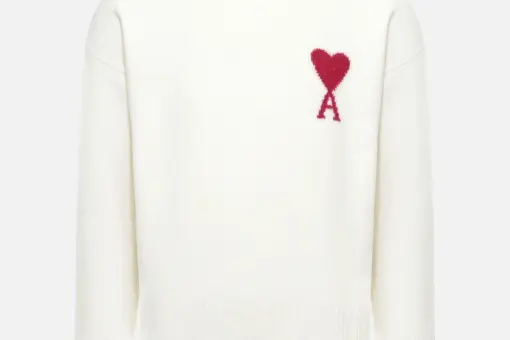 Ami Paris Ami de Coeur Crewneck Sweater White