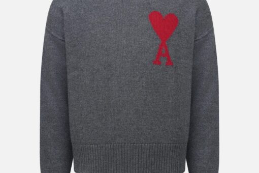 Ami Paris Ami de Coeur Crewneck Sweater Black