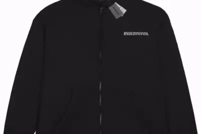 Balenciaga Zip Hoodie Black