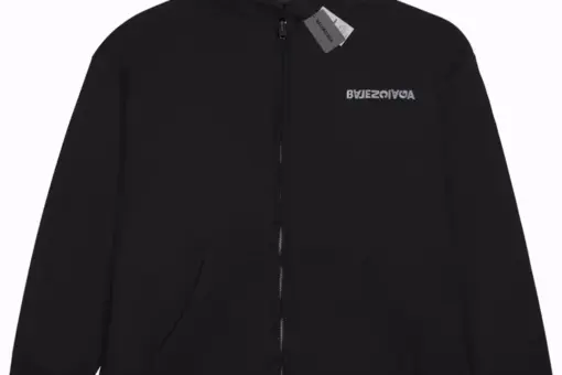 Balenciaga Zip Hoodie Black