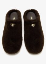 Prada Shearling Mules Black